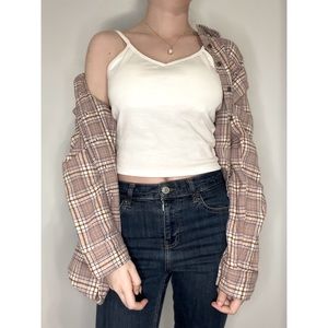 PacSun Pink Plaid Shirt